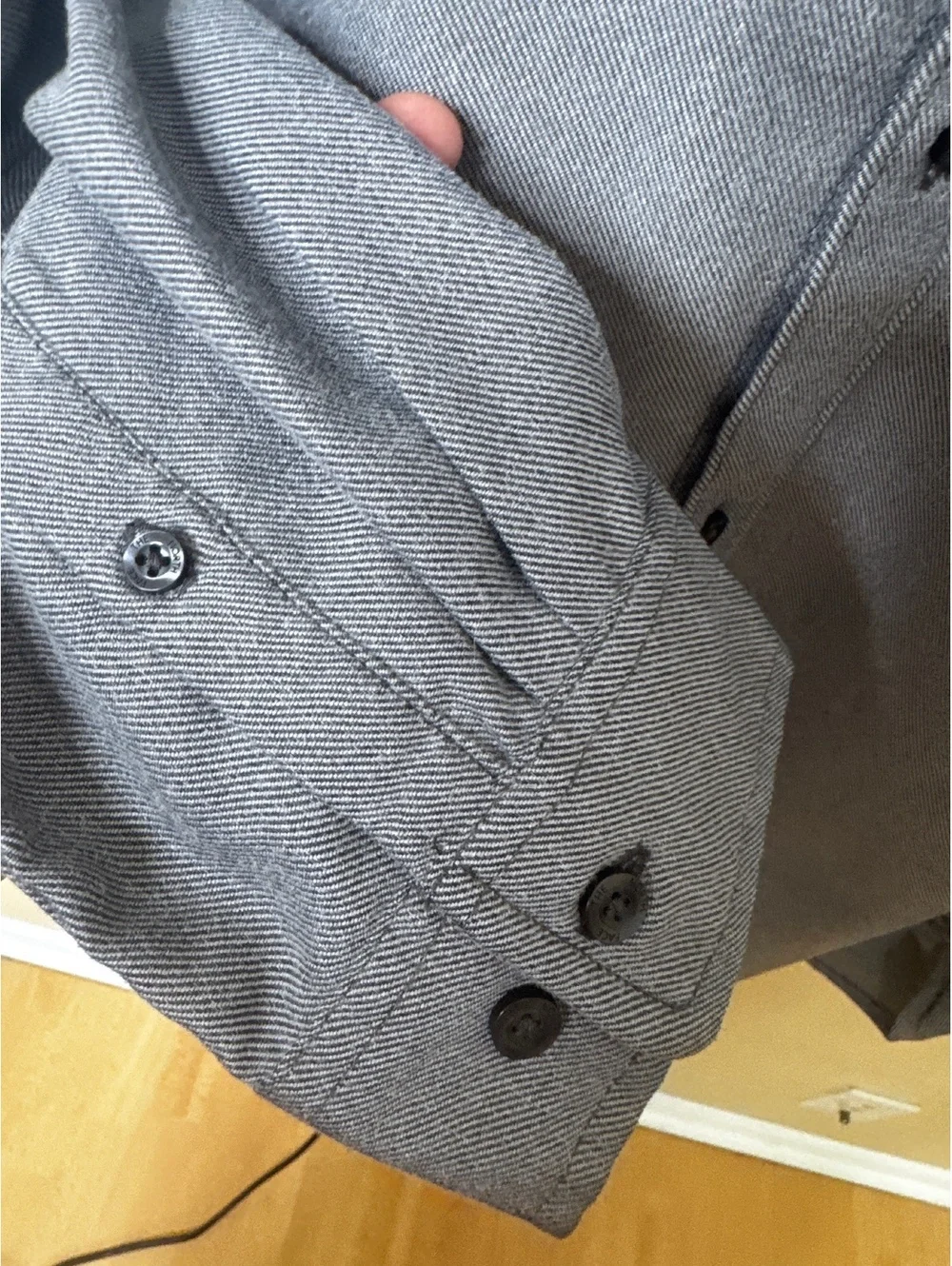 The North Face Mens Large Gray Heather Button Up Shirt Long Sleeve Outdoor